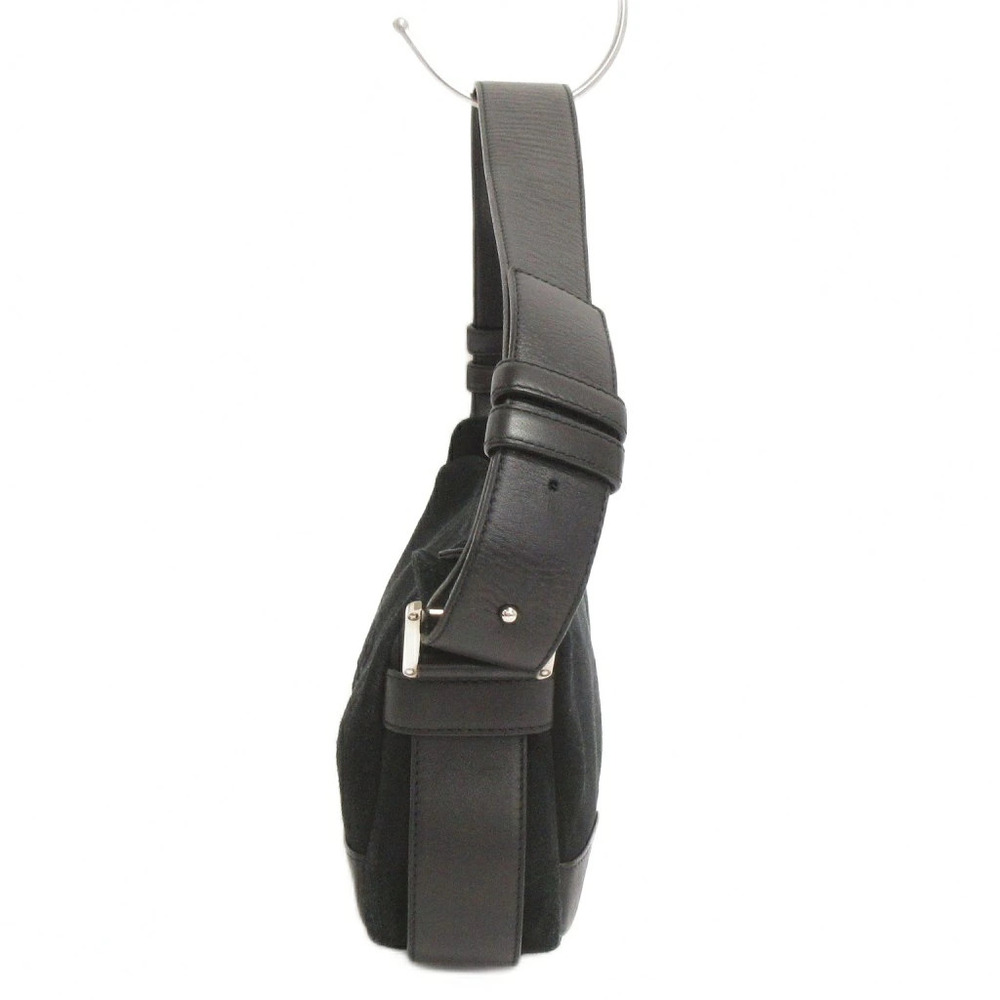 Loewe Anagram Shoulder Bag Suede Black